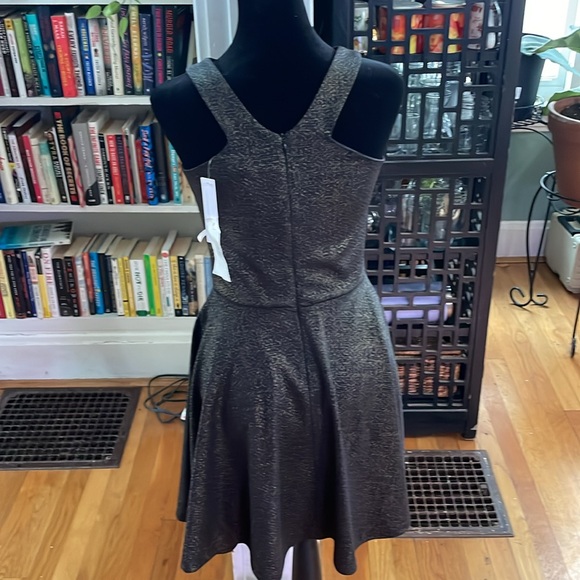 Aqua Black+ gold party Dress - Picture 4 of 5